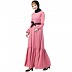 Polka dotted frilled abaya- Puce Pink Polka dotted frilled abaya- Puce Pink